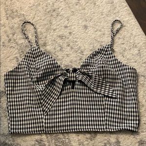 Black and white crop top